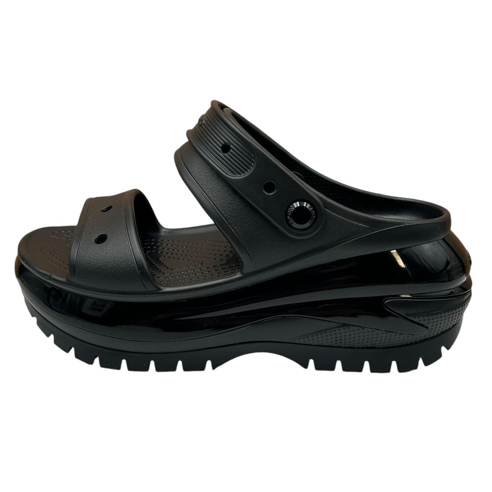 Crocs Women's Mega Crush Sandal Size 9 Black Chunky Platform Water Resistant - Picture 7 of 10